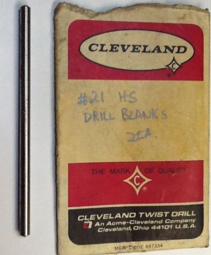 Cleveland #21 (.159&#034;) HS Drill Blank &#034;U&#034; Series 3-3/8&#034; Long