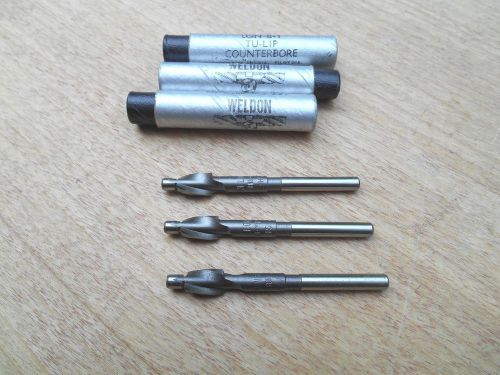 WELDON COUNTERBORE LGN-8-1 , TU-LIP , LOT OF 3