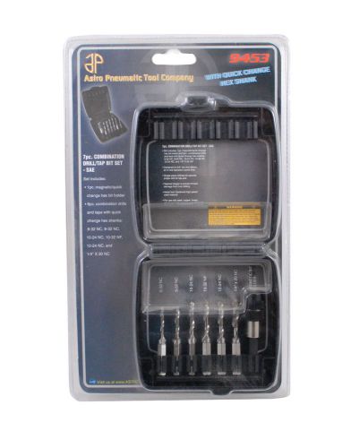 Astro Pneumatic Tools 9453 SAE 7-piece Combination Drill/Tap Bit Set