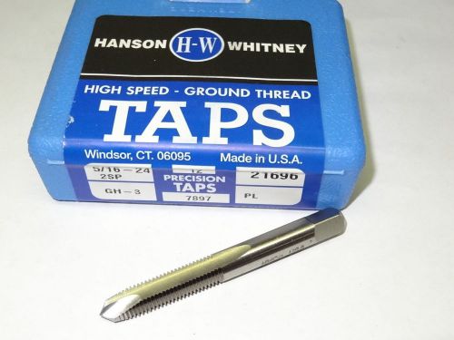 new HANSON WHITNEY 5/16-24 NF H3 2FL GH-3 Plug HSS Spiral Point Tap 21696 USA