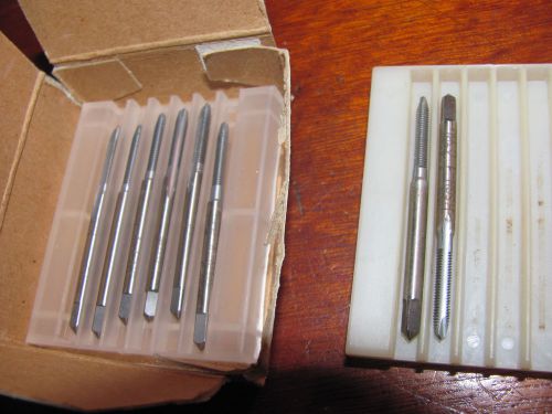 LOT OF 8 BRAND NEW CHROME PLATED SPIRAL POINT 4-48 TAPS , REIFF &amp; NESTOR