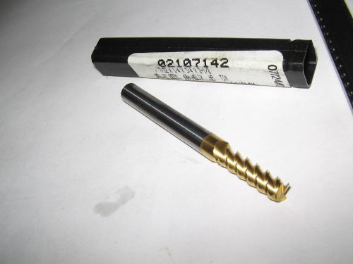 Carbide End Mill, 7/32” x 1/4&#034; x 3/4&#034; x 2 1/2&#034;, 3FL 60Deg. Helix TIN