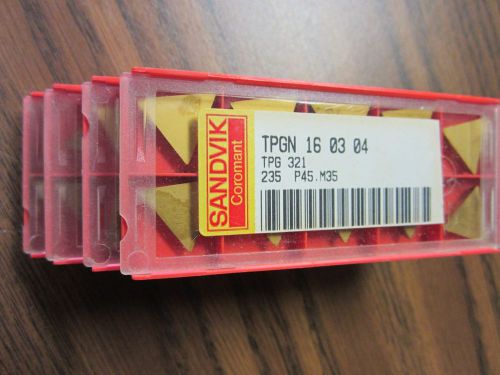 40pcs Sandvik TPG321 Carbide Inserts Tin Coated  free shipping-new