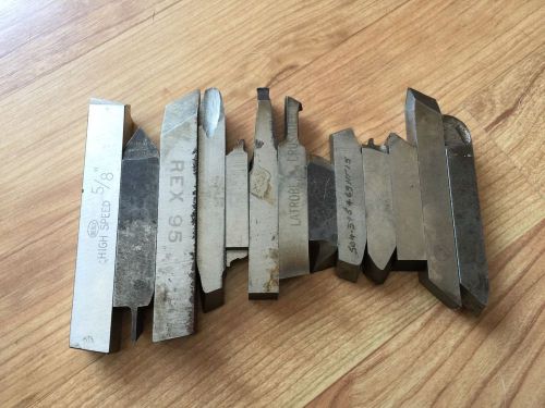 Lot Of 13 HSS Lathe Bits 1/2&#034; Up To 5/8&#034; Usa Logan South Bend Atlas