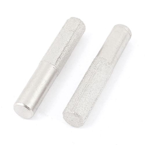 2 x Silver Tone 13mm Dia Diamond Profile Straight Router Bit for Marble