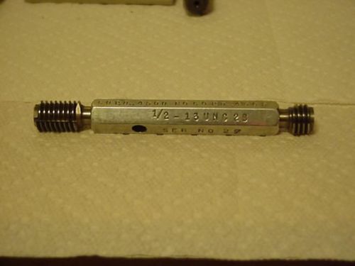 1 Sheffield  Gage Go &amp; Nogo Plug Thread Gauges 1/2-13 UNC 2B  VGC