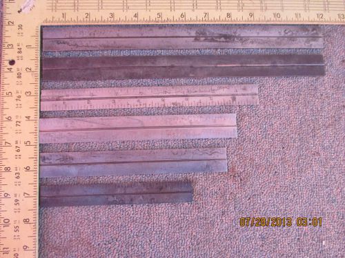 6 Lot 6/12&#034; Square Rule Blades Machinist-Tools Craftsman, Lufkin, Goodell, M.F.