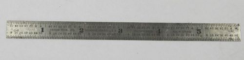 UNION TOOL CO.Tempered No. 4 GRAD. 6 Inch Machinists Rule Orange Mass. U.S.A.