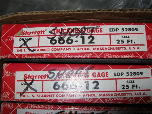 666-12 STARRETT; 666-12 FEELER STOCK; ** BOTH ROLLS FOR ONE PRICE**