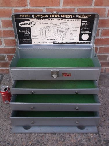 Vtg union usa industrial metal machinist tool chest box free shipping in the usa for sale