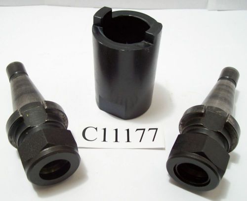 3pc set quick change 30 da180 nmtb 30 w/2 nmtb30 collet chucks lot c11177 for sale