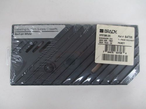 New brady 64708 labelizer ribbon tape refill cartridge red white d213911 for sale