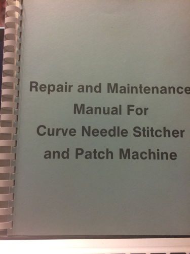 Curved Needle Patch Machine Repair and Maintenance Manual Leather Sole Stitcher