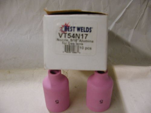 Best welds vt54n17 5/16&#034; nozzle alumina gas lens #5 qty. 2 for sale