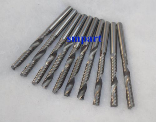 10 pcs single flute spiral CNC router bits 4mm 42mm