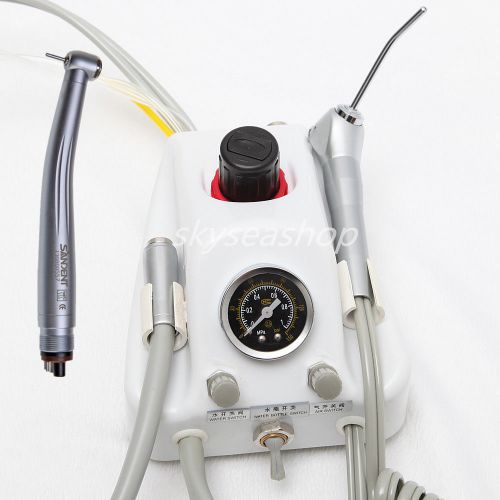 Dental portable turbine unit work w/ compressor sn + high speed handpiece 4 hole for sale