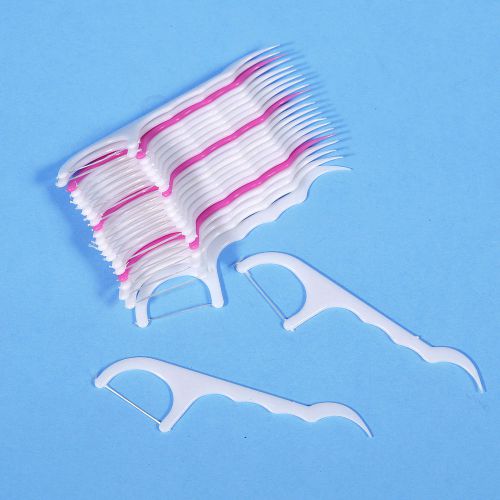 100pcs 2in1 dental floss &amp; toothpick | easy simply for clean &amp; healthy teeth yx2 for sale