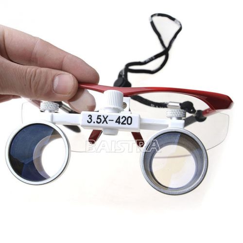 1 Pc New Dental Binocular Loupes Optical Glass Loupe 3.5X 420mm