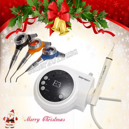 Dental ultrasonic piezo scaler fit ems woodpecker tips + 1pc air polisher prophy for sale