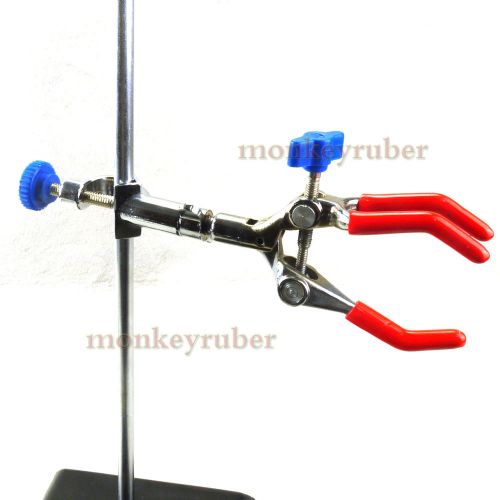 3 Prongs 360 D Direction Buret Zinc-Aluminum Alloy Clamp Lab Stand Tube Holder