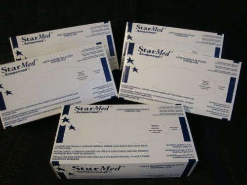 Starmed sempermed powder free latex exam glove case (10 boxes=1000 gloves) for sale