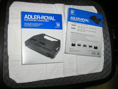 ADLER ROYAL BLACK CORRECTABLE TYPEWRITER RIBBON #231  2 IN AUCTION