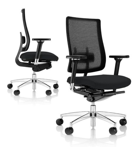 2  -  boss design moneypenny - hi quality mesh chair - adj arms - all black for sale