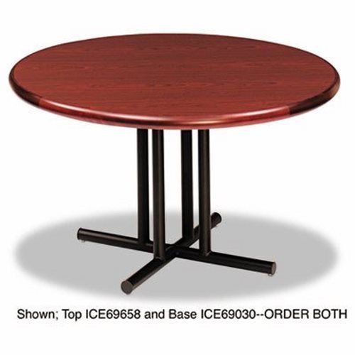 Iceberg OfficeWorks Four-Column Round Table Base 31w x 29h, Black (ICE69030)