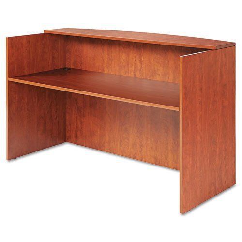 Medium Cherry Alera VA327236MC Valencia Series Reception Desk with Counter, 71w