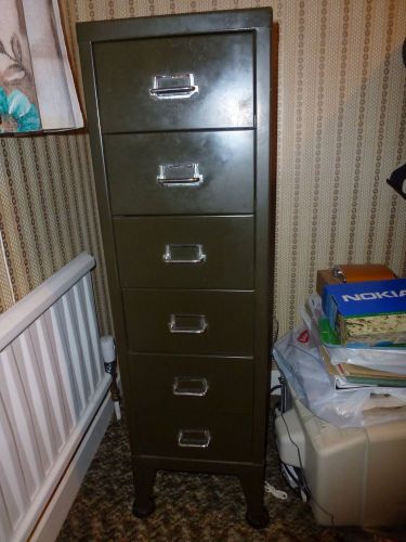 STOR Filing Cabinet / Drawers, Green, Vintage