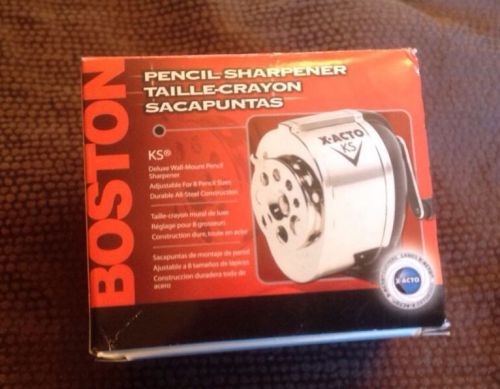 NEW Boston Steel Pencil Sharpener KS #1031 Wall Mount 8 Sizes Xacto