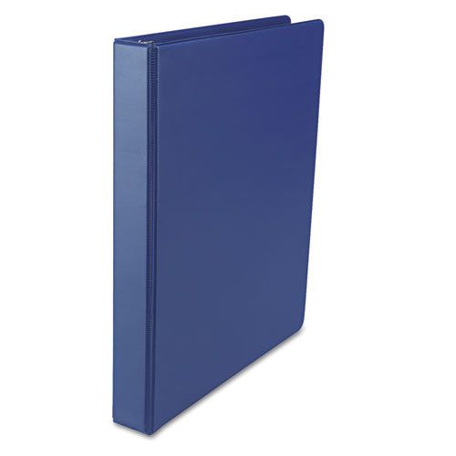 Suede Finish Vinyl Round Ring Binder, 1&#034; Capacity, Royal Blue