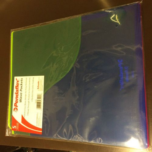 Pendaflex Wave Pockets- Asst 8.5x11, 24 packs of 5 Pk-  53295- FREE SHIPPING!!