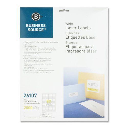 Business source return address mailing label - 0.50&#034; width x 1.75&#034; (bsn26107) for sale