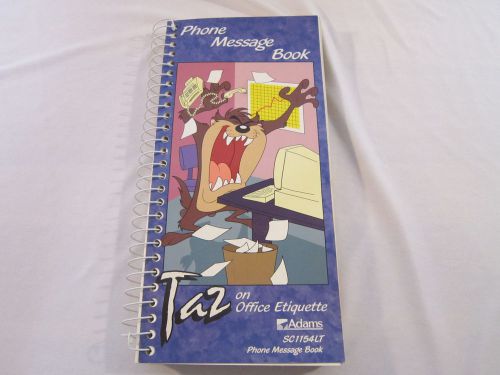 Phone message book: taz tasmanian devil themed - new made by adams for sale