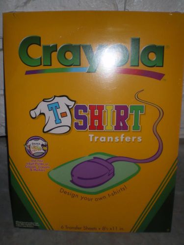Crayola T-SHIRT  PAPER. Inkjet  printable OR w/crayons &amp; markers NIP