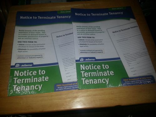 (2) Adams Notice To Terminate Tenancy Form, 8.5 x 11 Inch, White (LF285)