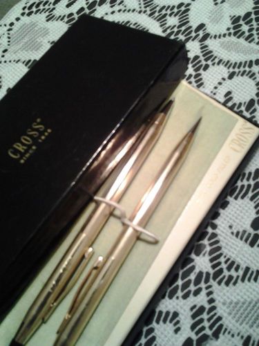 VINTAGE CROSS PEN AND PENCIL SET 12 KT...... GOLD FILLED