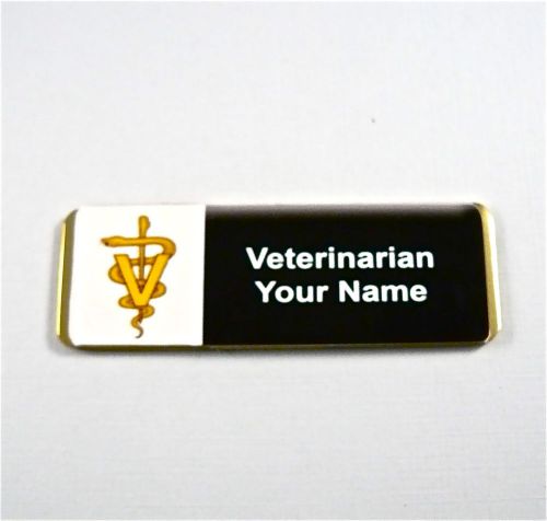 VETERINARIAN, PERSONALIZED MAGNETIC ID NAME BADGE,CUSTOM NURSE,DOCTOR,ER,RN