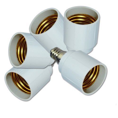 ZITRADES(TM) 5PCS/Pack E12 to E26 / E27 Adapter - Converts Chandelier Socket New