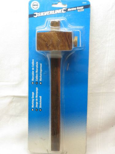 Silverline CB78 Marking Gauge 230mm  Hardwood body knurled brass adjusting screw