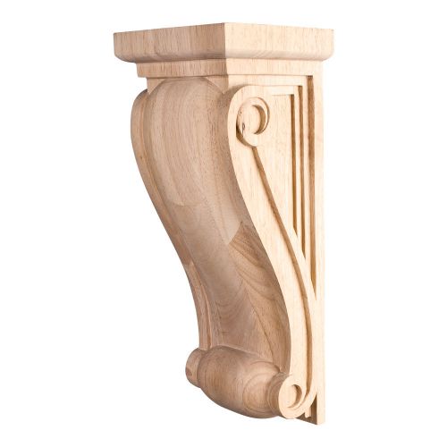 Medium Neo Gothic Traditional Corbel.  5-1/2&#034; x 5&#034; x 14&#034;.  Rubberwood.