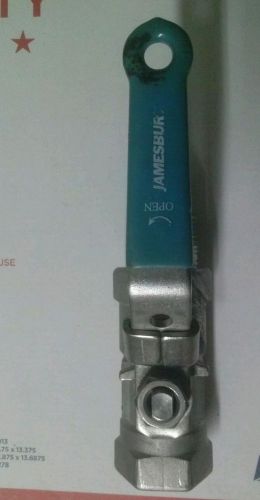 JAMESBURY 316 STAINLESS STEEL  BALL VALVE 1&#034; NPT FEMALE END CF8M 2000  WOG