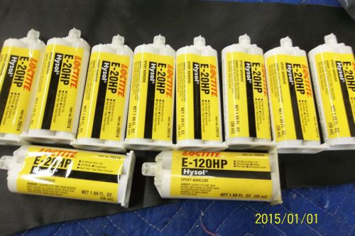 Lot w/ 9 loctite Adhesive, Epoxy, Hysol E-20HP, 50mL 29314