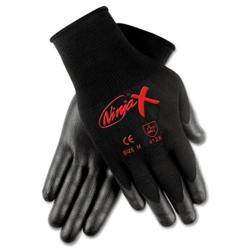 Crews, inc. n9674m ninja x bi-polymer coated gloves, medium, black for sale