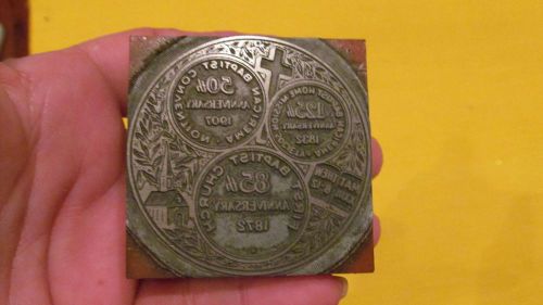 Vintage Printer Block  American Baptist Convention 85th Anniversary