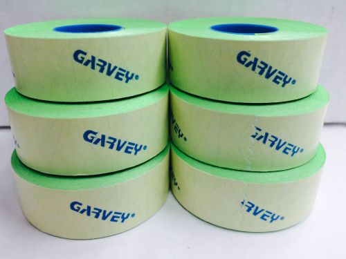 GENUINE GARVEY LABELS FOR PRICE GUN 22-6  22-7  22-8  Green 6 ROLLS 1) INK ROLL