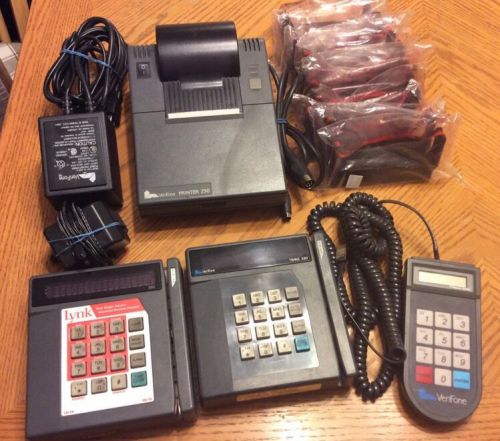 Verifone tranz 380 &amp; 330 terminal &amp; 250 printer, 10 ribbons, 1000 pinpad, power for sale