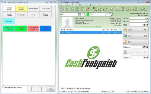 Pos software, pro retail point-of-sale, unlimited items, touch-screen friendly for sale
