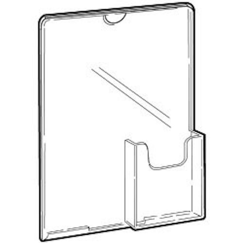 8.5x11 TRU-VU Wall Mount Sign Holder with Pocket    Lot of 12     DS-BBMTVF-5-12